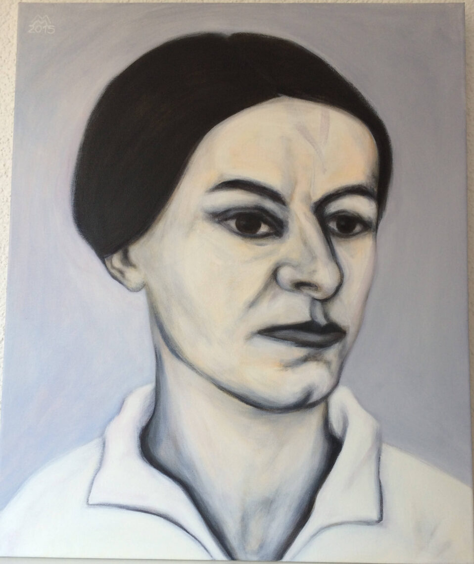 Stein von Mechthild Mansel in Galerie der Aufrechten im Erinnerungsort BADEHAUS